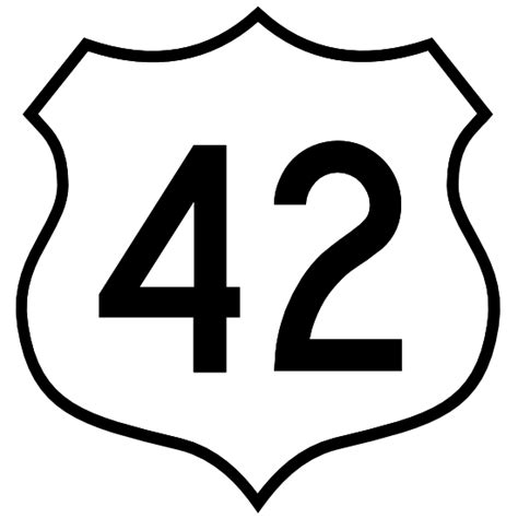 Highway 42 Sign Magnet