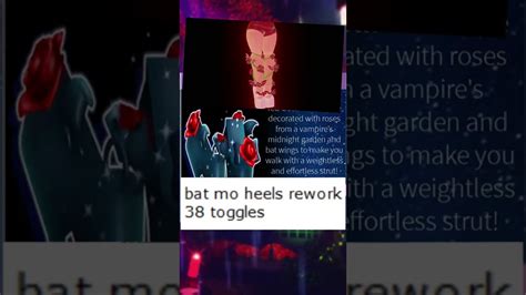 Bat Mo Heels Getting Reworked 38 New Toggles Royalehigh Youtube