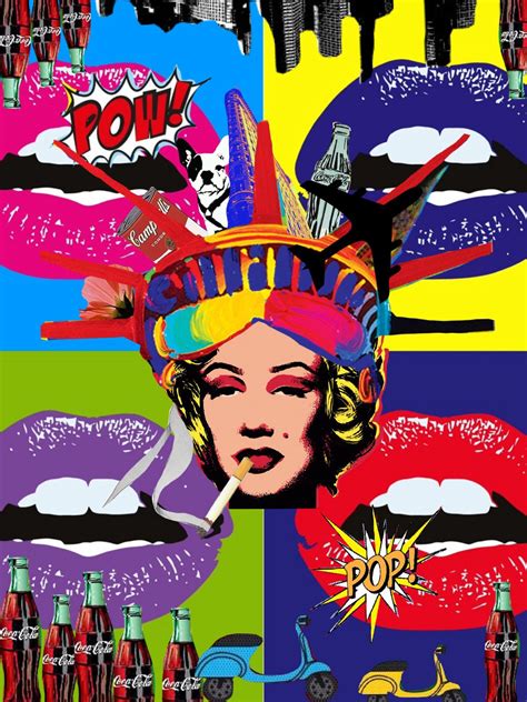 Pop Art Andy Warhol Inspired Art Pop Pop Art Collage Pop Art Painting