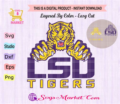 Lsu Svg Tigers Louisiana State University Svg Cut File For Cricut