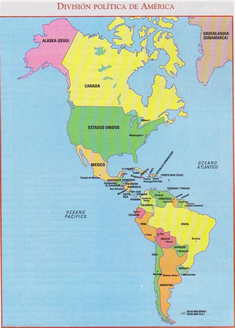 Mapa Continente America