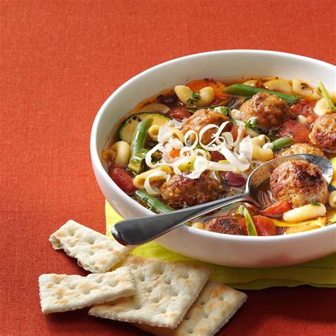 Veggie Soup With Meatballs Recipe Loaded With Veggies Meatballs And