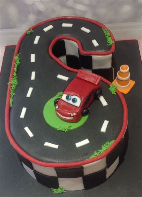 6 Years Birthday Cakes Racing Car Track Cake For 6 Year Olds