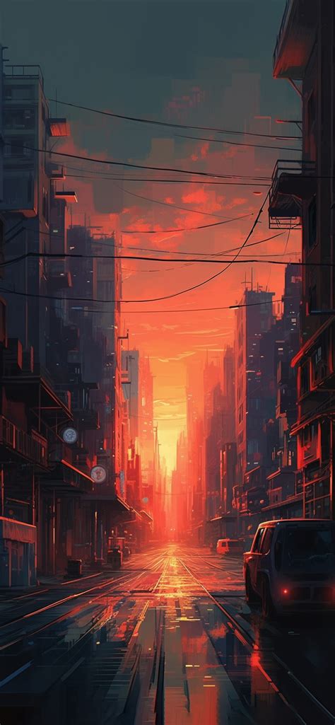 Orange Sunset In The City Wallpapers City Sunset Wallpapers 4k