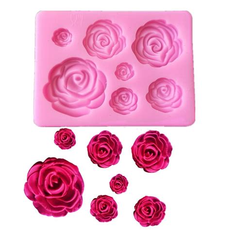 molde silicone flor rosas mini pasta americana biscuit no elo7 molde de silicone vila beagle