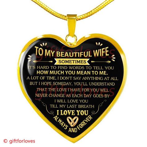 To My Wife Luxury Necklace To My Wife Heart Necklace Youll Understand That The Love I Have