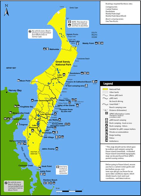 Map Fraser Island