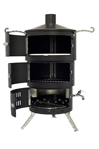 26% off apg 58*29*66cm folding bbq grill outdoor garden camping multifunction gas burners oven cooking tools fire pit 0 review cod. Aquaforno Af2 Black Portable Telescopic Pizza Oven Water Boiler Bbq Smoker Fire Pit Chiminea by ...