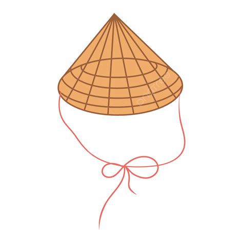 Vietnamca Geleneksel Konik şapka Vektörü şapka şapka Küçük Resim Kap