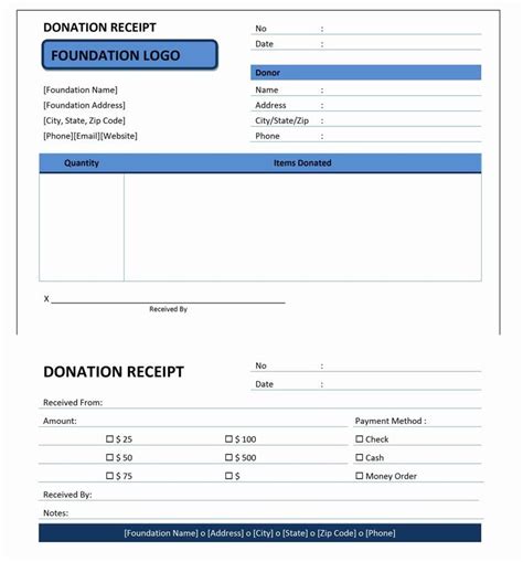 Exclusive Donation Tax Deduction Receipt Template Authentic Receipt