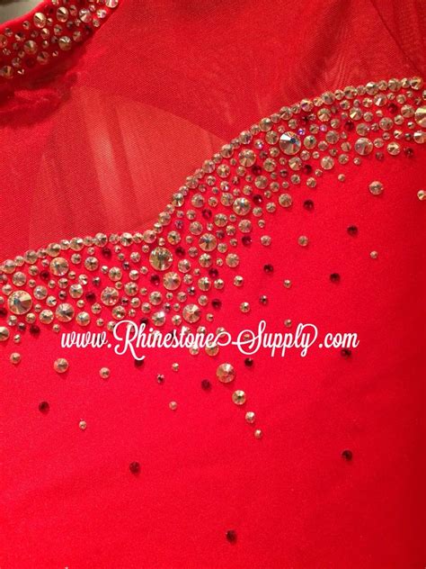 Red Dress Using Swarovski Crystal Ab And Light Siam Rhinestones Send Us