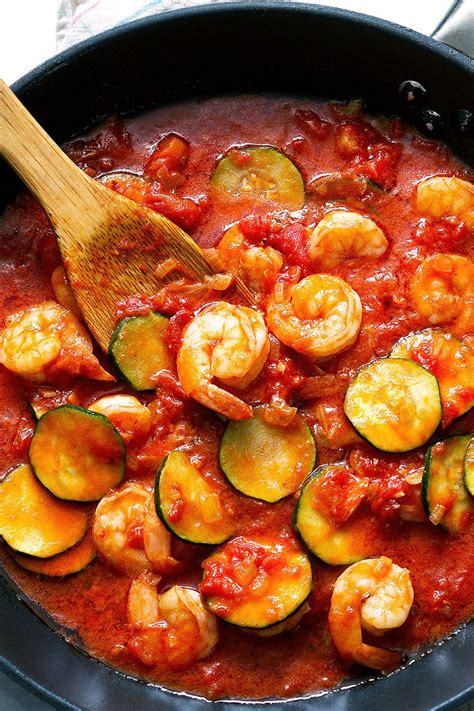 Tomato Zucchini Shrimp Stir Fry Recipe — Eatwell101