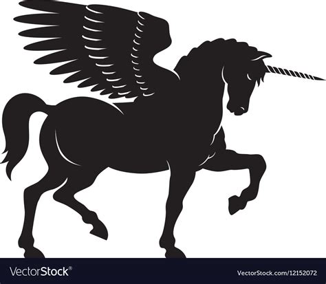 Winged Unicorn Royalty Free Vector Image Vectorstock