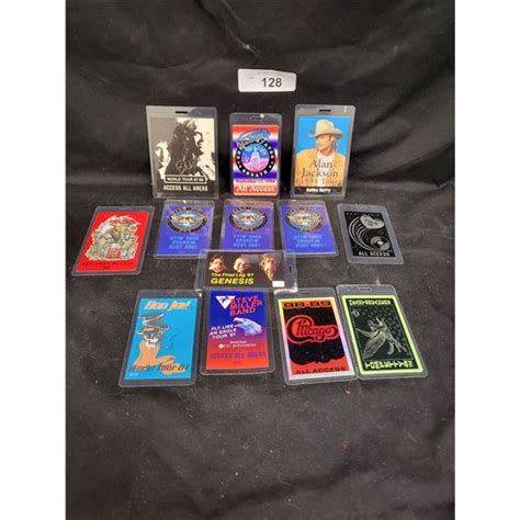 Collection Of 13 Authentic Laminated Backstage Passes