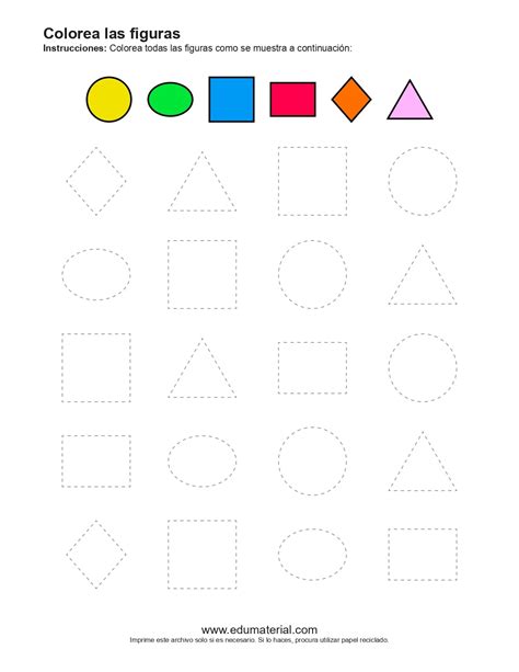 Colorea Las Figuras Set 1 Edumaterial