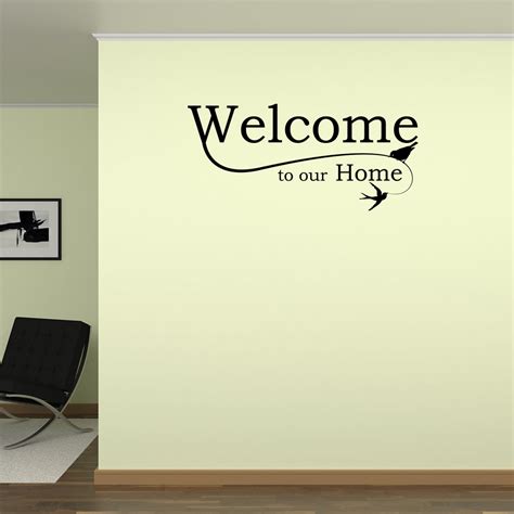 Welcome To Our Home Wall Decal Welcome Decal Foyer Wall Sticker Home