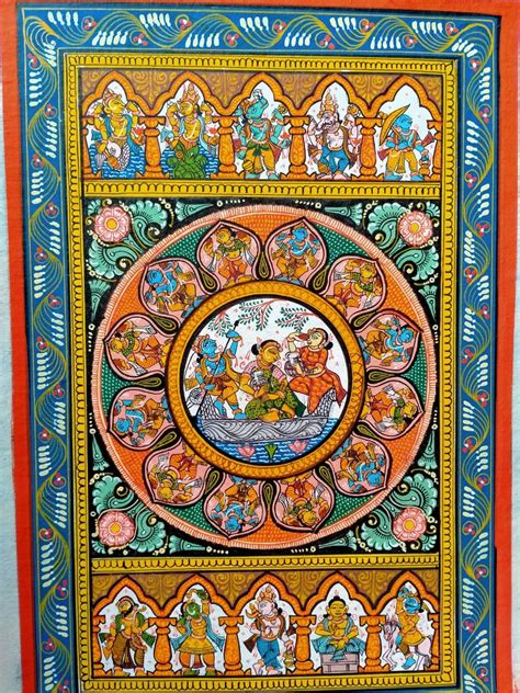 Dashavatar Pattachitra 12x18 International Indian Folk Art Gallery