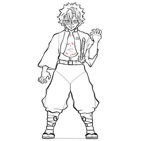 Demon Slayer Art: How to Draw Sanemi Shinazugawa