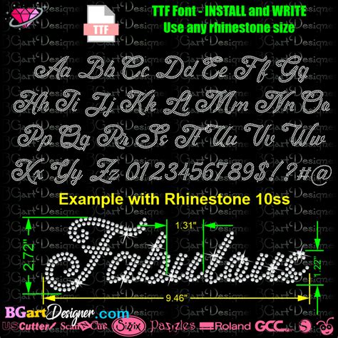 → Download Script Rhinestone Alphabet Best Rhinestone Fonts