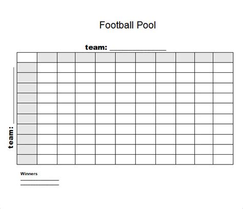 free printable football pool sheets you can even use a square