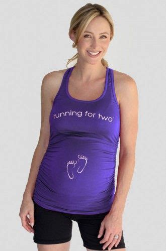Running For Two Racerback Tank Top Maternity Running Clothes Tank