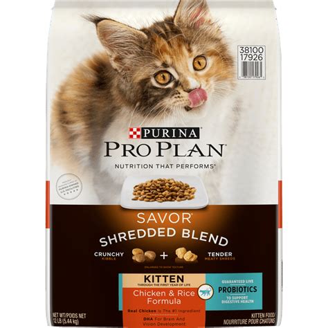 Purina Pro Plan With Probiotics, High Protein Dry Kitten Food, Shredded