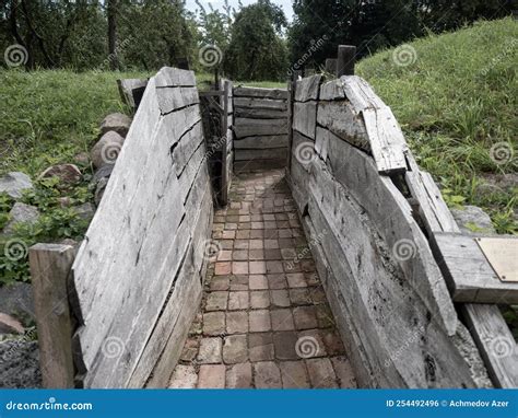 World War Ii Trench Reconstruction Stock Photo Image Of Ground Wood