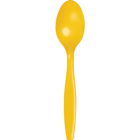 Yellow Plastic Dessert Spoons Mtrade Singapore
