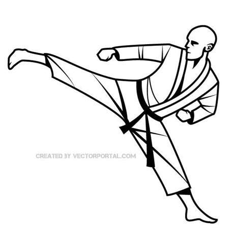 Karate Kick Vector Graphicseps Vector For Free Download Freeimages