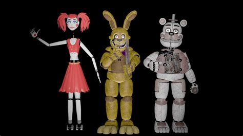 Sfm Fnaf Into The Pit Animatronics By Mauricio2006 On Deviantart