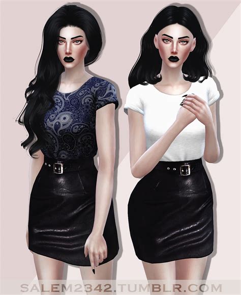 Sims 4 Ccs The Best Leather Dress By Salem