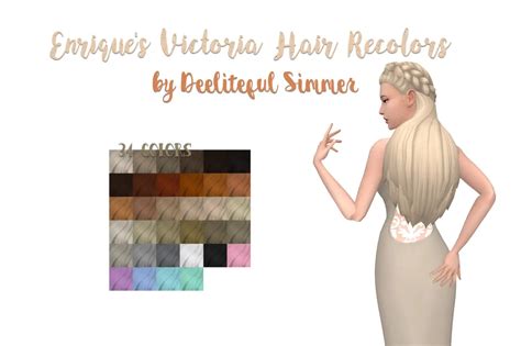 Deelitefulsimmer Enrique S Victoria Hair Recolored Sims 4 Hairs