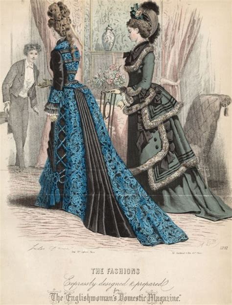 February Fashions 1876 England The Englishwomans Domestic Magazine
