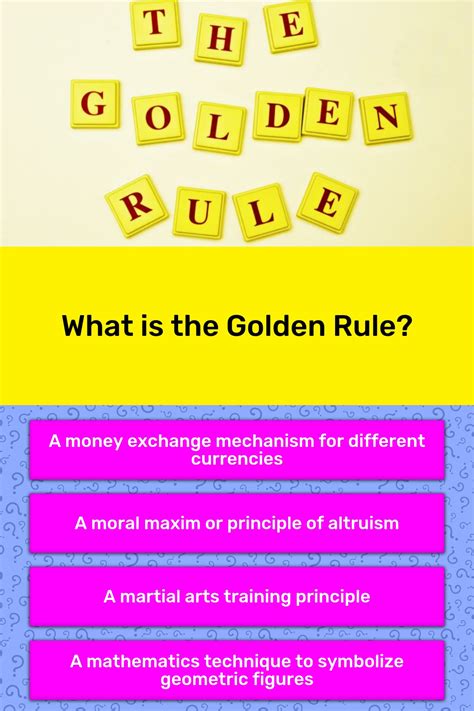 What Is The Golden Rule Trivia Questions Quizzclub