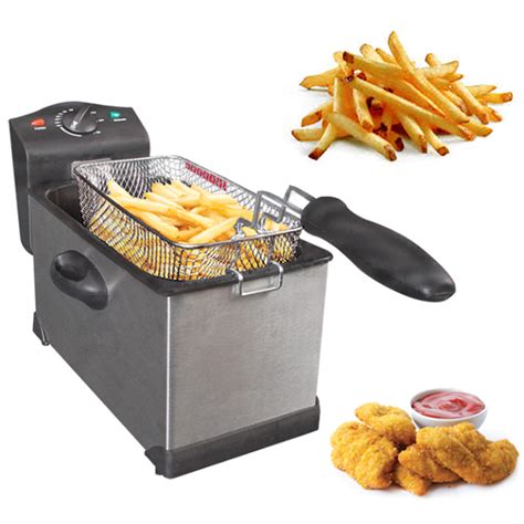 3l Electric Deep Fat Chip Fryer Non Stick Pan And Safe Basket Handle