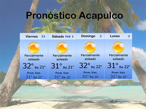 El tiempo en acapulco durante abril 2021 está algo caluroso. FOTOGALERIA: Así estará el clima en los destinos ...