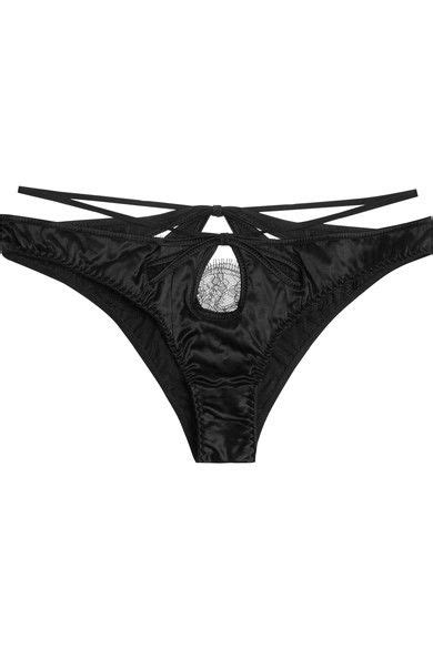 agent provocateur robyn low rise lace trimmed silk blend catawiki