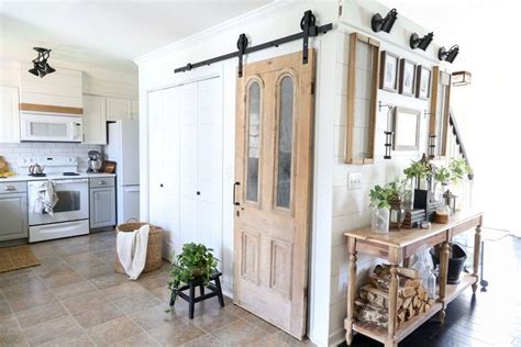 Enter the sliding barn door. Plum Pretty Decor & Design Co.How to Install Barn Door ...