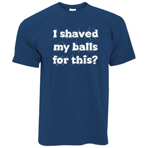 Xxl Royal Blue Rude Joke T Shirt I Shaved For This Slogan Novelty