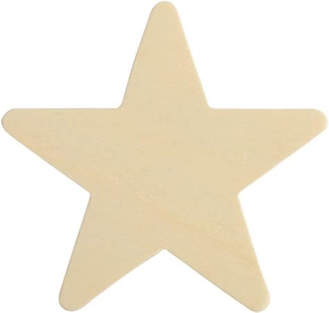 4 Inch Wooden Stars Bag Of 50 Unfinished Wooden Star
