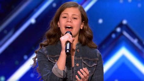 Americas Got Talent 13 Year Old Singer Gets Golden Buzzer After