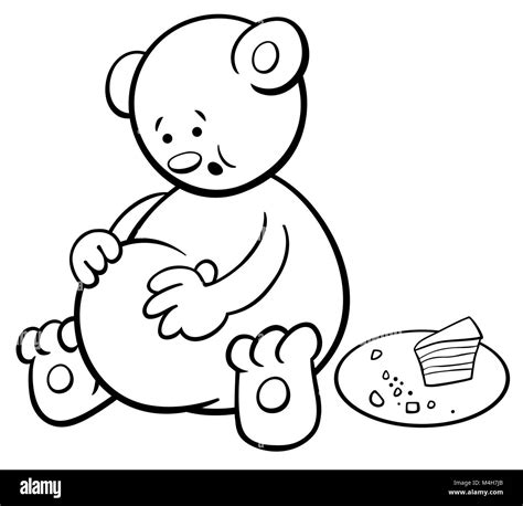 Bear Cartoon Coloring Book Stock Photo Alamy