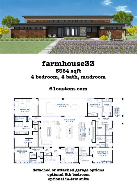 Farmhouse33 Modern Farmhouse Plan 61custom Contemporary And Modern