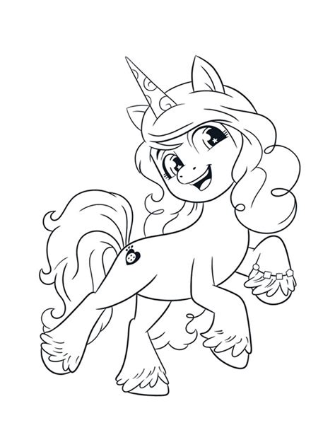 Unicorn Izzy Moonbow Coloring Page - Funny Coloring Pages