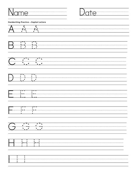 Tracing Letters Template Free