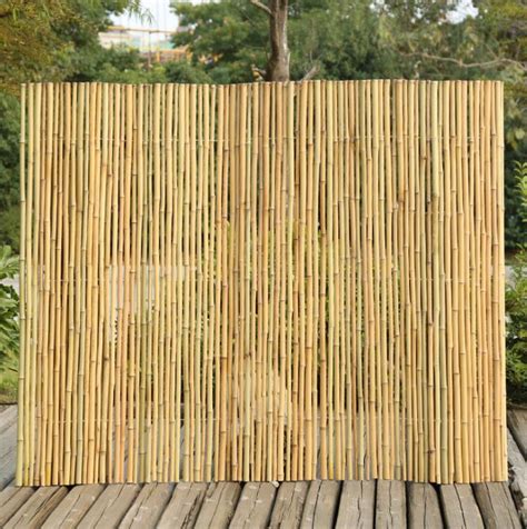 Natural Rolled Bamboo Wall Fence