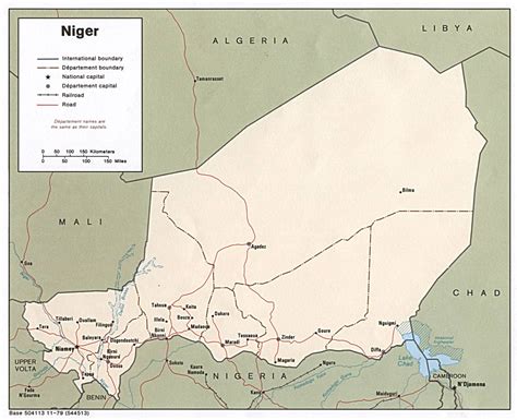 Detailed Administrative Map Of Niger Niger Detailed Administrative Map