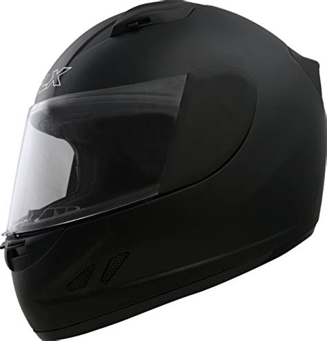 Glx Lightweight Full Face Street Bike Motorcycle Helmet Matte Black