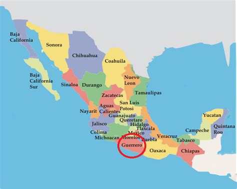 Mexico Map Guerrero
