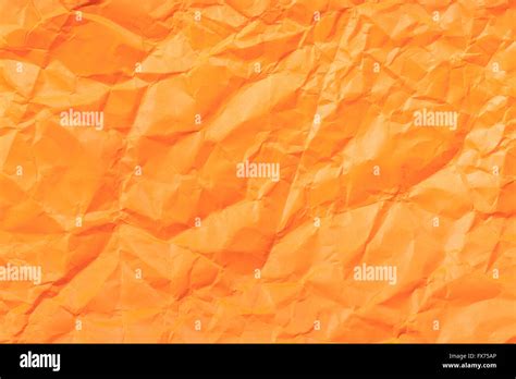 Background From Orange Colour Crumpled Paper Stock Photo Alamy